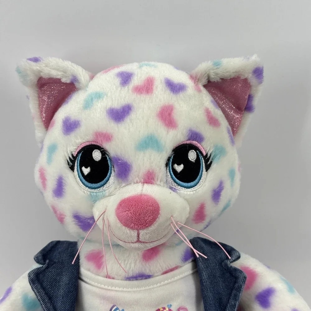 Sugar Hearts Kitty Cat Build a Bear Plush Denim Best Tulle Skirt And T-Shirt